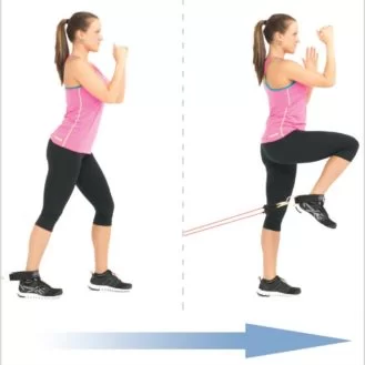standing hip flexion