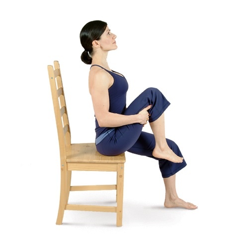 Sitting knee lifts detail