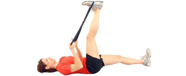 upine Leg Extension Stretch