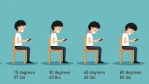 neck posture while using cell phone