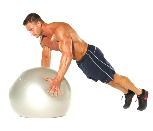 Stability-Ball Push-Up exercise