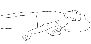 biceps stretch in lying position