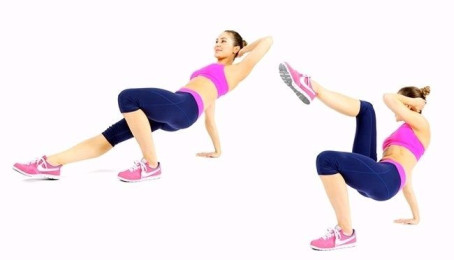 Crab crunch exercise