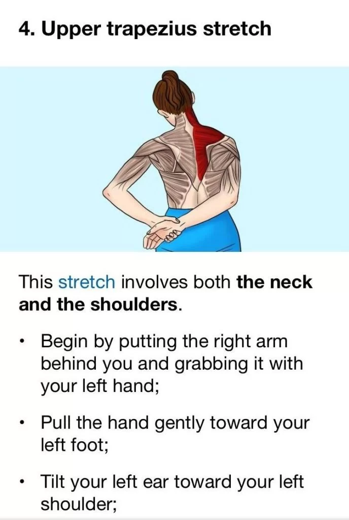 Trapezius stretching exercise