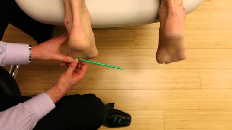 Special test for the alignment of the ankle :