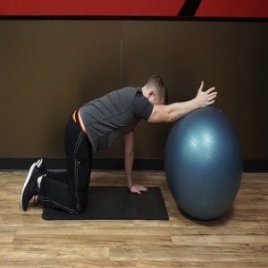 Exercise ball stretch