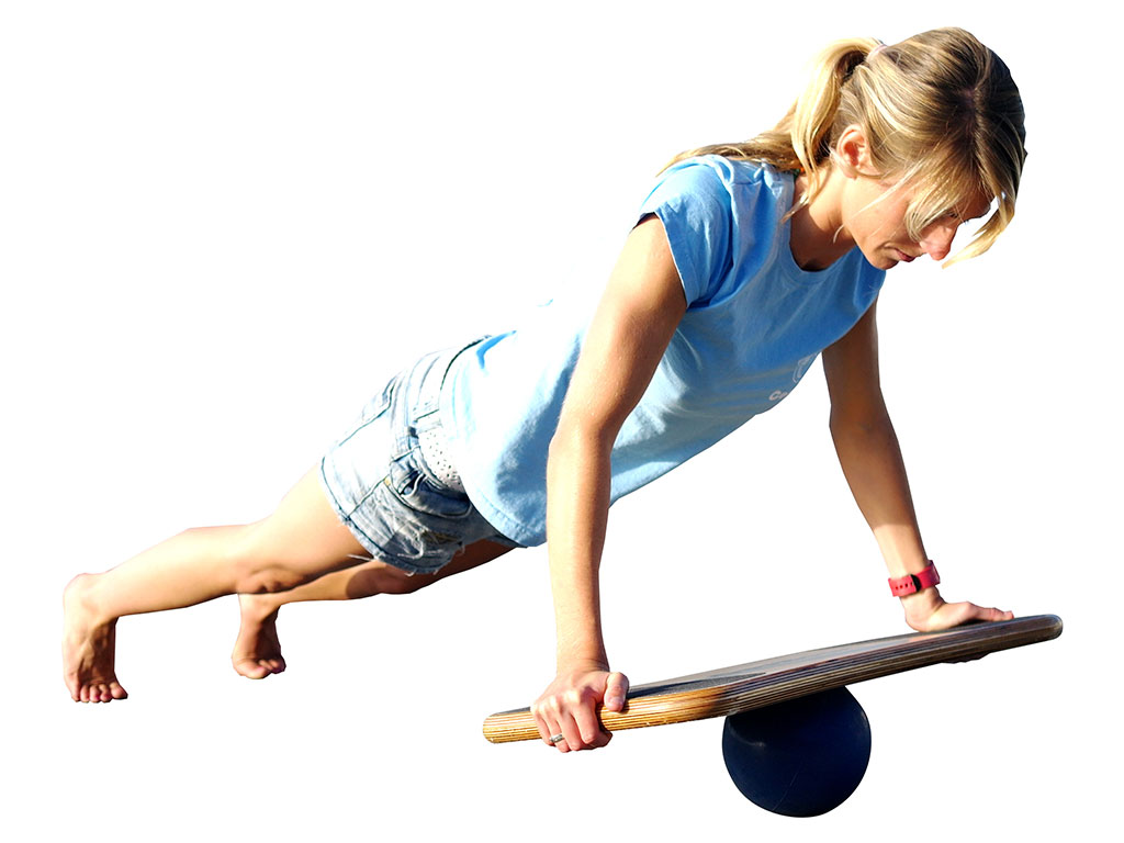 Wobble board exercises for shoulder stability
