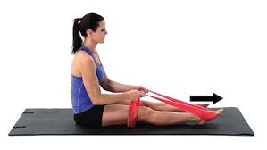Plantar flexion with resistance band