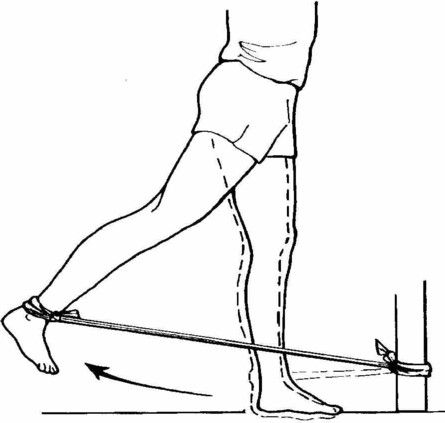 hip extension with resistance band