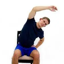 Seated side lats stretch