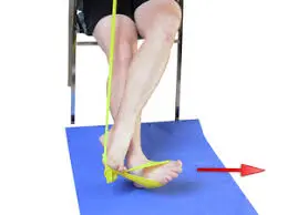 Ankle inversion with band