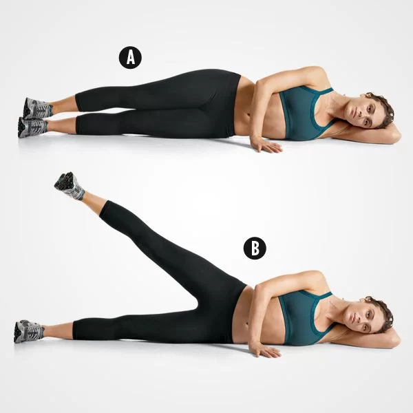 Side Lying Leg elevation exercise