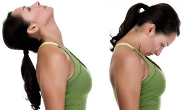 Forward neck bends (neck flexion and extension)