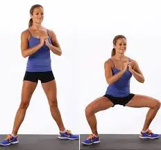Wide stance squat