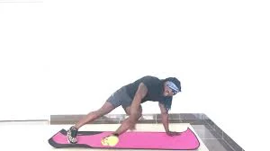 side plank rotation with kicks