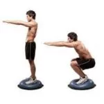 squats on balance board