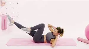 Crunches with bicycle pose