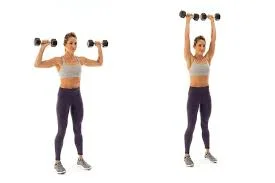 Shoulder press with a dumbbell