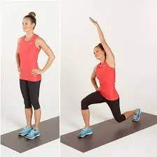 standing lunge with side reach