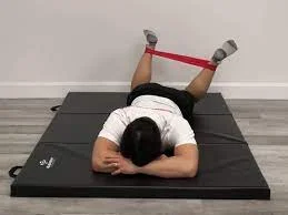 Hip Abductions with Prone Bands