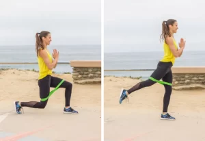 Lunge-Kickback-with-Resistance-band