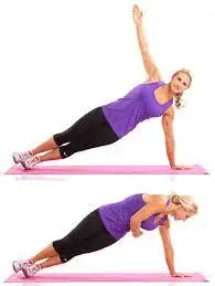 Plank to side plank rotations