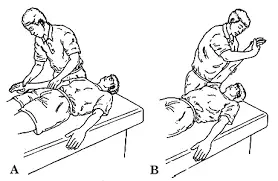passive extension of the shoulder