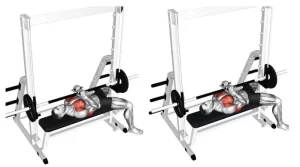 smith machine hex press with barbell