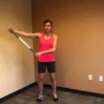 Wand exercise: Shoulder abduction and adduction: