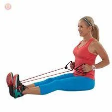 Seated Rows With Resistance Bands