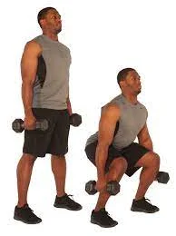 squats with dumbells