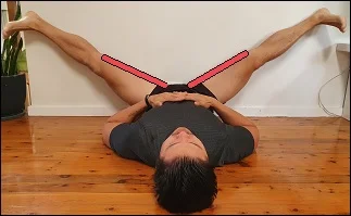 groin-stretch-against-wall