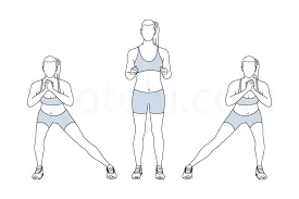 sideway walking lunge