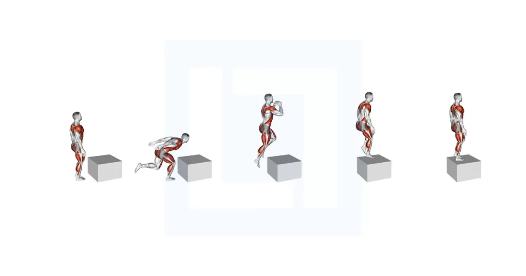 single leg box jump