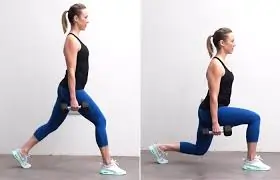 Walking lunge with weights Walking lunge with weights