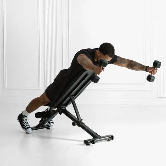 Weighted Incline Y Raises